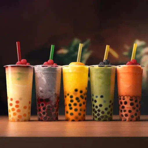 Boba tea close-up